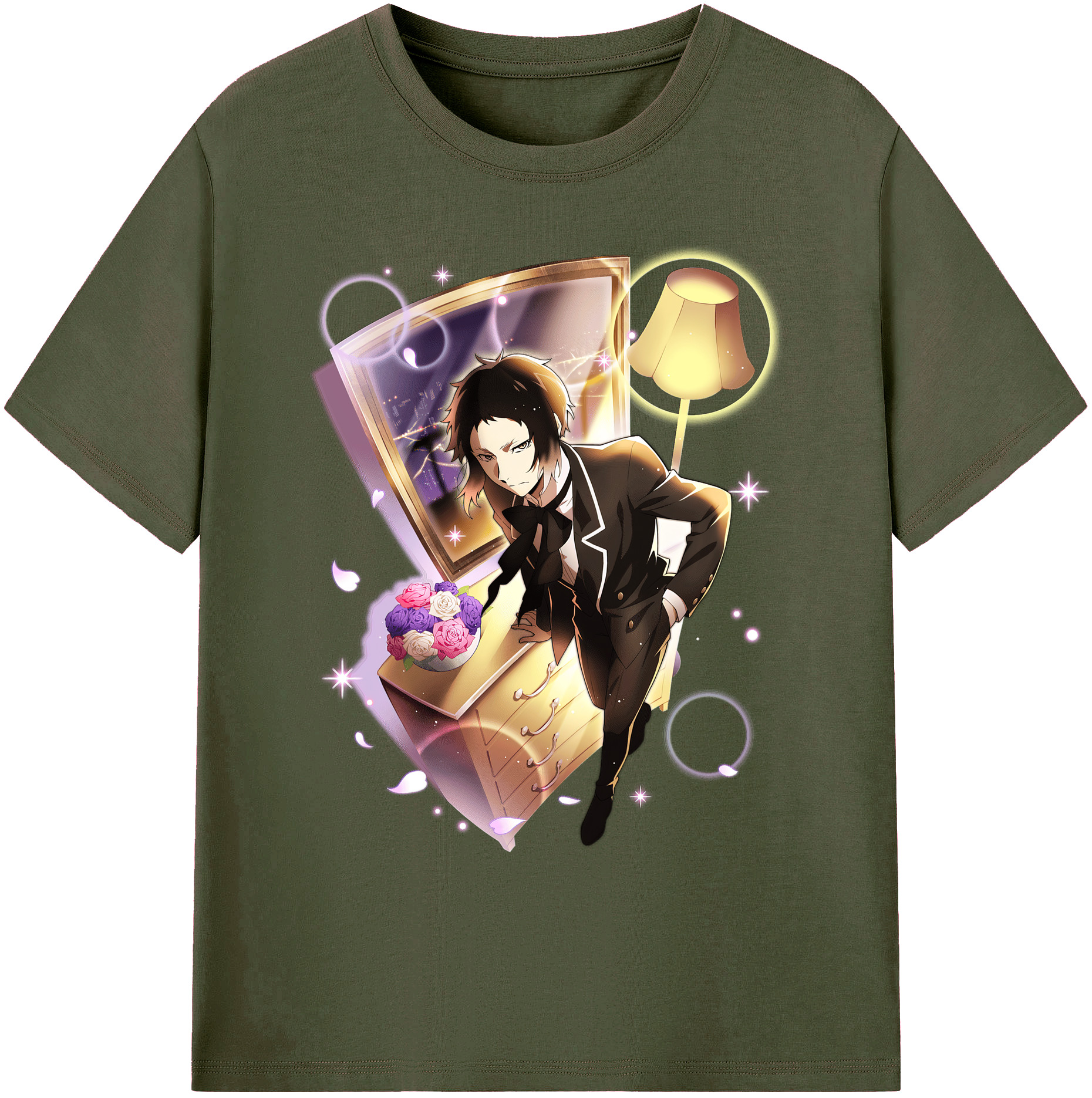 （画像用） 文豪ストレイドッグス Bungo Stray Dogs 綿100％ メンズ半袖Tシャツ｜肌触りやわらか＆通気性